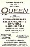 Queen / Status Quo / Big Country / Belouis Some on Aug 9, 1986 [704-small]