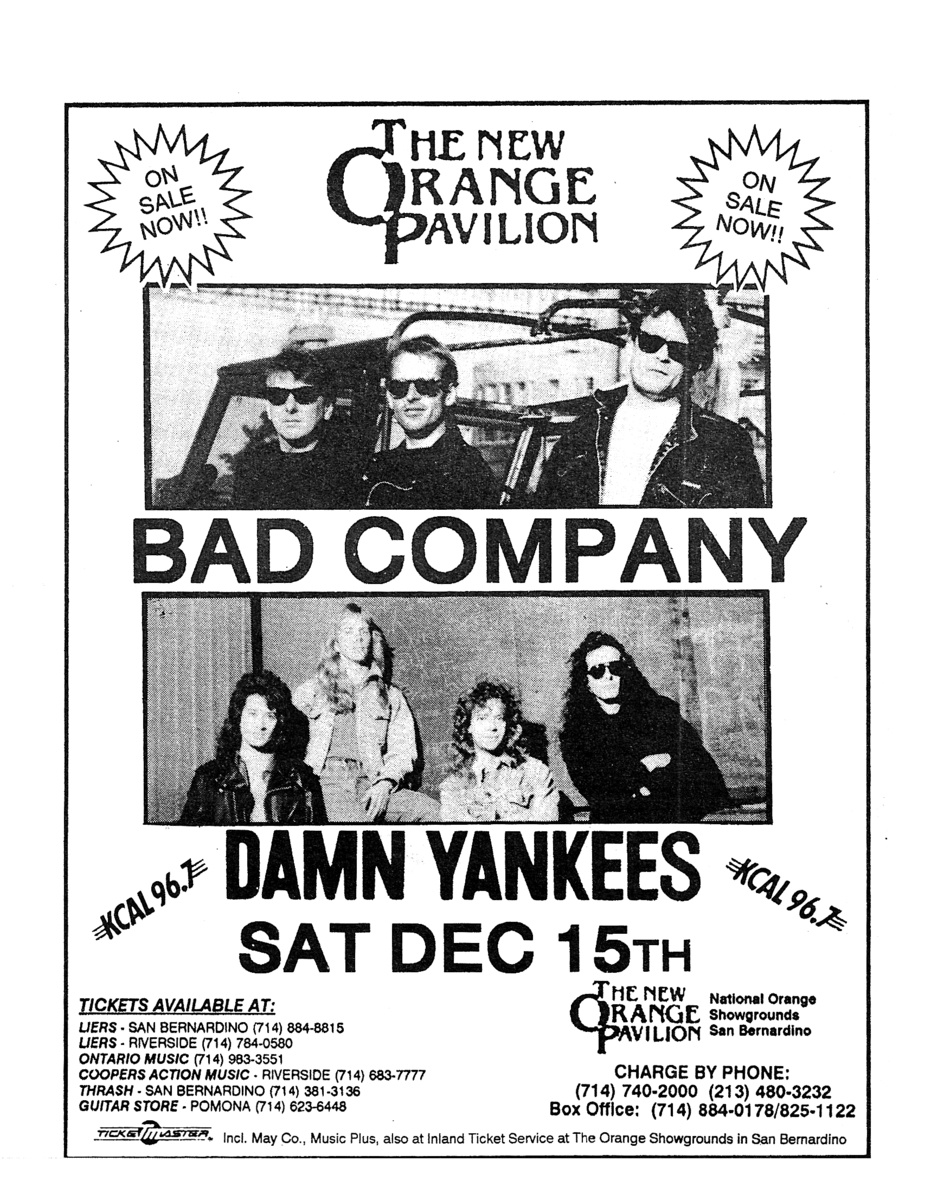 bad company tour 1990