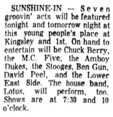 The Stooges / Iggy Pop / MC5 / Lotus / David Peel & The Lower East Side on Aug 15, 1970 [726-small]