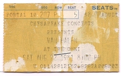 tags: Van Halen, G Force, Atlanta, Georgia, United States, Ticket, The Omni (Omni Coliseum) - Van Halen / G Force on Aug 22, 1981 [741-small]