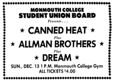 Canned Heat / Allman Brothers Band / Dreams on Dec 13, 1970 [744-small]