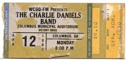 The Charlie Daniels Band - my 12th Concert.  The ticket cost just $9.50!, tags: The Charlie Daniels Band, Columbus, Georgia, United States, Ticket, Columbus Municipal Auditorium - The Charlie Daniels Band on Apr 12, 1982 [779-small]