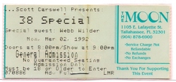 tags: .38 Special, Webb Wilder, Tallahassee, Florida, United States, The Moon - .38 Special / Webb Wilder on Mar 2, 1992 [163-small]