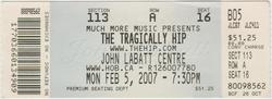 The Tragically Hip / Buck 65 on Feb 5, 2007 [266-small]