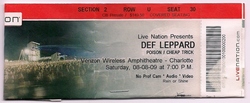 Concert # 82 For Me, tags: Def Leppard, Poison, Cheap Trick, Charlotte, North Carolina, United States, Ticket, Verizon Amphitheater - Def Leppard / Poison / Cheap Trick on Aug 8, 2009 [293-small]