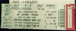 Concert # 92 For Me, tags: Def Leppard, Poison, Lita Ford, Charlotte, North Carolina, United States, Ticket, Verizon Wireless Amphitheatre - Def Leppard / Poison / Lita Ford on Aug 11, 2012 [317-small]