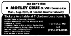Motley Crue  / Whitesnake on Aug 24, 1987 [390-small]
