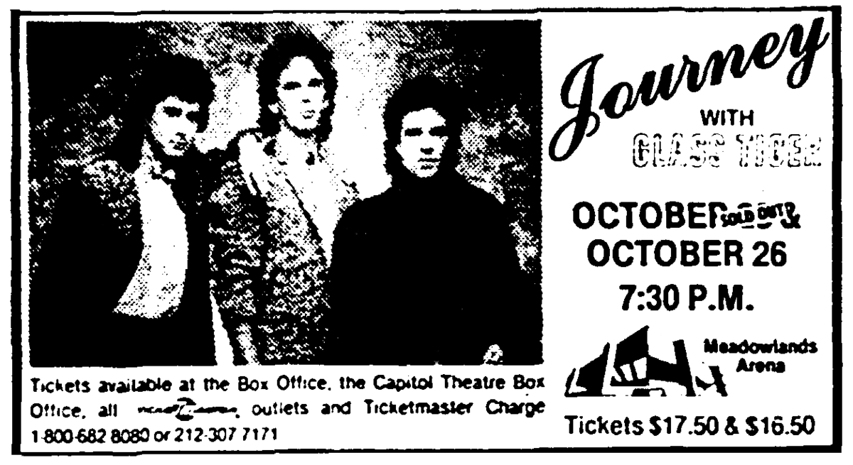 Journey's 1986 Concert & Tour History Concert Archives