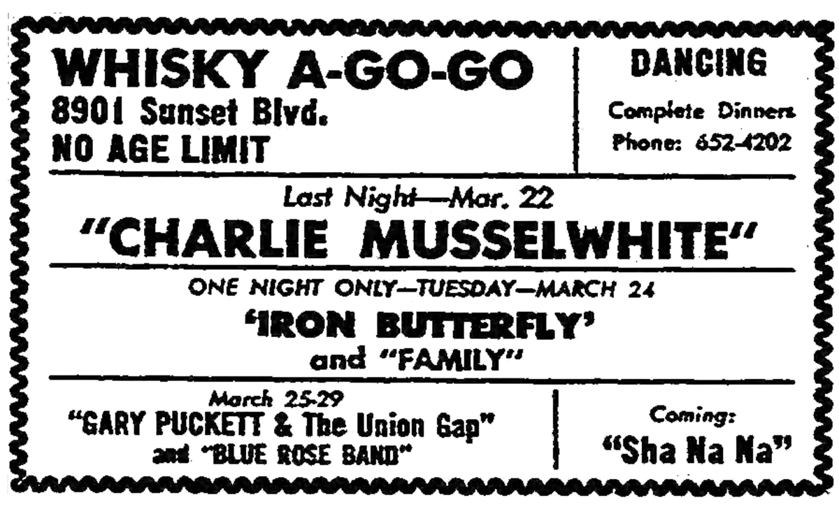 iron butterfly Concert & Tour History Concert Archives