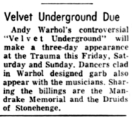 Velvet Underground / Mandrake Memorial / Mary Jane Company on Mar 15, 1968 [528-small]