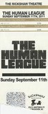 Ticket Stub, The Human League / Terror Bird / Vampire Bats on Sep 11, 2011 [057-small]