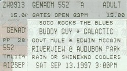 ticket stubb, Buddy Guy / Galactic / Gov't Mule / Edwin McCain on Sep 13, 2007 [079-small]