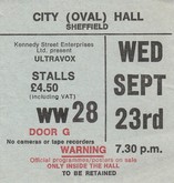 Ticket Stub, Ultravox / Eddie Maelov & Sunshine Patter on Sep 23, 1981 [088-small]