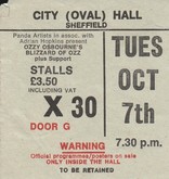 My Ticket Stub, Ozzy Osbourne (Blizzard of Oz) / Budgie on Oct 7, 1980 [092-small]