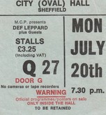 TICKET STUBB, Def Leppard / Lionheart / More on Jul 20, 1981 [094-small]