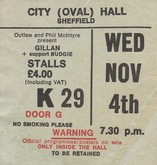 My Ticket Stub, Gillan / Budgie / Nightwing on Nov 4, 1981 [098-small]