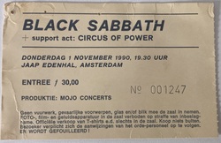 BLACK SABBATH / Circus Of Power on Nov 1, 1990 [122-small]