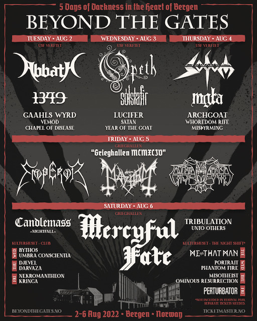 Concert History of Various Venues Across Bergen Bergen, Vestland