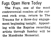 The Fugs / Mandrake Memorial on Jan 12, 1968 [933-small]