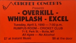 Overkill / Whiplash / Excel on Apr 3, 1990 [166-small]