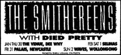 The Smithereens / Died Pretty / The Whipper Snappers on Feb 1, 1992 [540-small]