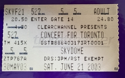 Concert For Toronto on Jun 21, 2003 [753-small]