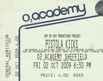 Ticket Stub, Pistola Kicks / Tarka Dawn on Oct 2, 2009 [593-small]