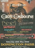 Ticket Stub, Download/ Ozzfest on May 25, 2002 [075-small]