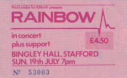 TICKET STUBB, Rainbow / Rose Tattoo on Jul 19, 1981 [315-small]