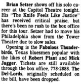 Brian Setzer / The Fabulous Thunderbirds / The Del Lords on Apr 19, 1986 [480-small]