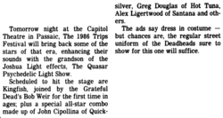 Kingfish / Sounds Of San Francisco / Bob Weir on Mar 1, 1986 [496-small]