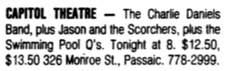 The Charlie Daniels Band / Jason & the Scorchers / Swimming Pool Q's on Nov 22, 1985 [555-small]