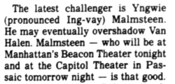 Yngwie Malmsteen / Talas on Jul 19, 1985 [595-small]