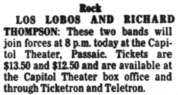 Los Lobos / Richard Thompson / The Del Fuegos on Apr 19, 1985 [619-small]