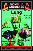 tags: Lung, Sit Kitty Sit, Conan Neutron & The Secret Friends, Appleton, Wisconsin, United States, Gig Poster, Appleton Beer Factory - Lung / Sit Kitty Sit / Conan Neutron & The Secret Friends on Apr 14, 2022 [840-small]