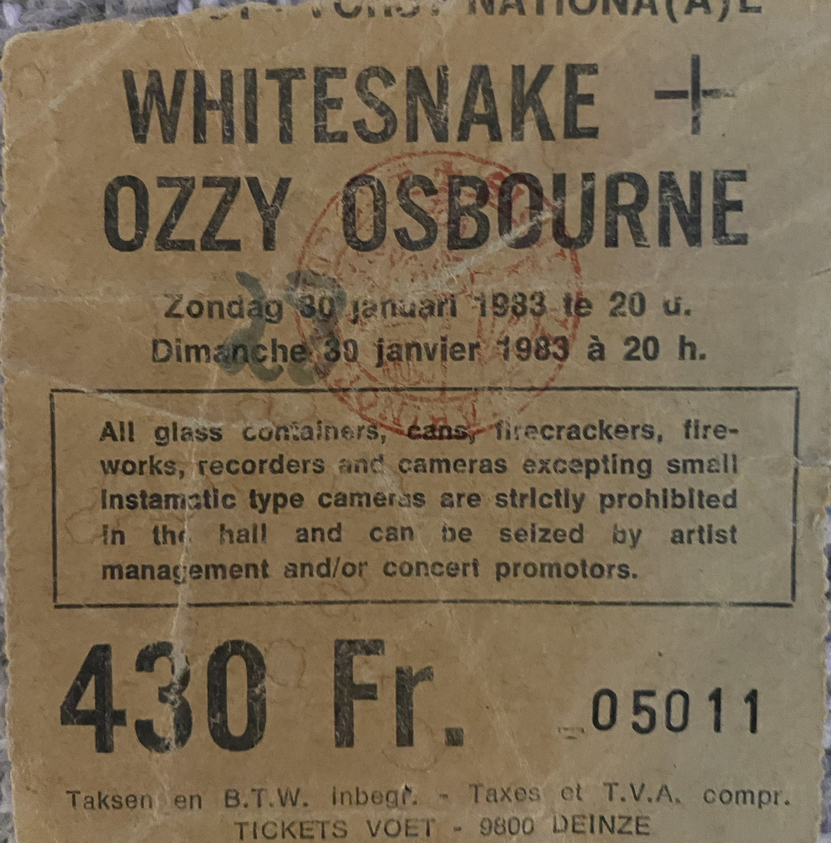 ozzy osbourne concert archive