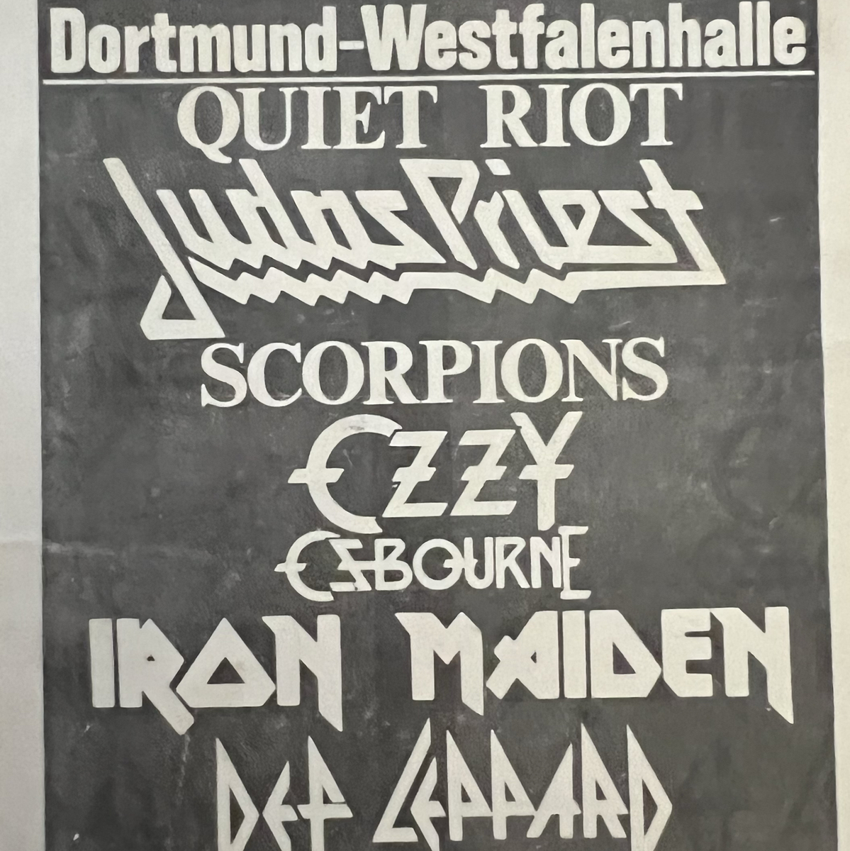 Dec 18 1983 Iron Maiden Judas Priest Scorpions Ozzy Osbourne