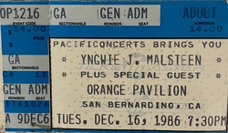 Yngwie Malmsteen / Saxon / Black n Blue on Dec 16, 1986 [484-small]