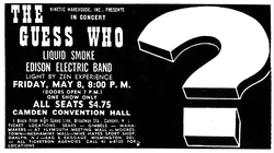 The Guess Who / Liquid Smoke / Edison Electric Band on May 8, 1970 [726-small]
