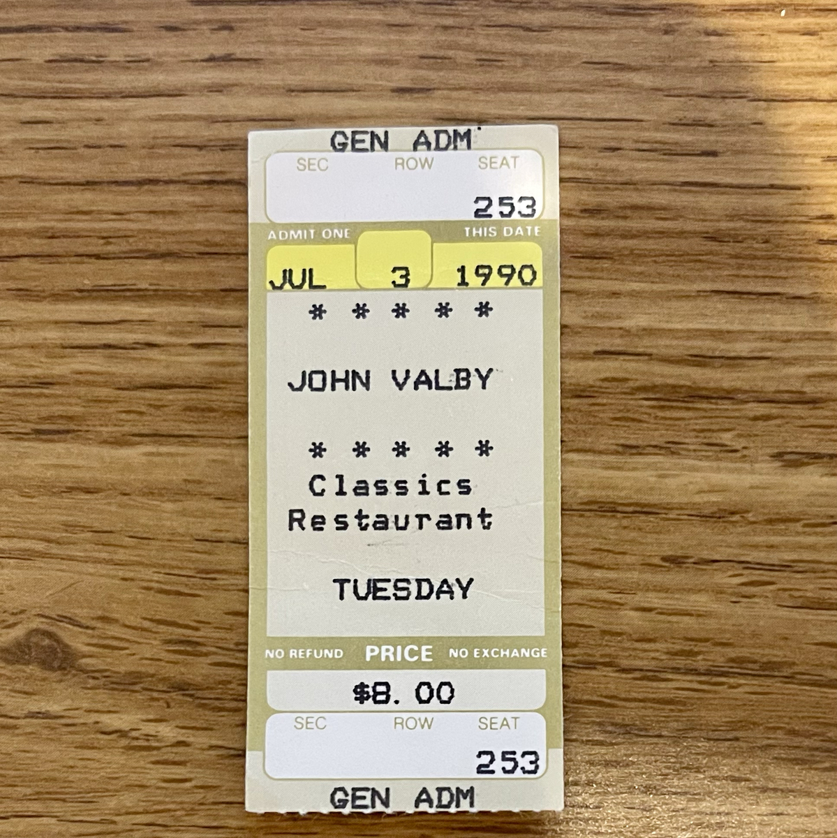 John Valby Concert & Tour History Concert Archives