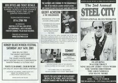 Event leaflet front, Steel City Blues Festival on Oct 7, 2001 [229-small]