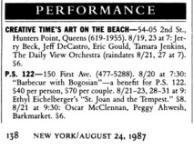 Oscar McClennan / Peggy Ahwesh / Barkmarket on Aug 21, 1987 [831-small]