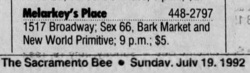 Sex 66 / Barkmarket / New World Primitive on Jul 19, 1992 [964-small]
