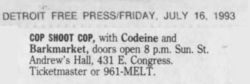 Cop Shoot Cop / Codeine / Barkmarket on Jul 18, 1993 [025-small]