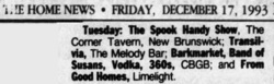 Band of Susans / Barkmarket / Vodka / 360s on Dec 21, 1993 [065-small]