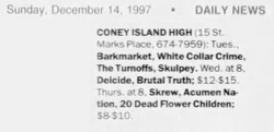 Barkmarket / White Collar Crime / The Turnoffs / Skulpey on Dec 16, 1997 [815-small]