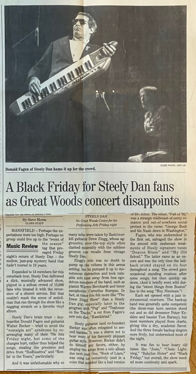 Steely Dan Concert & Tour History Concert Archives
