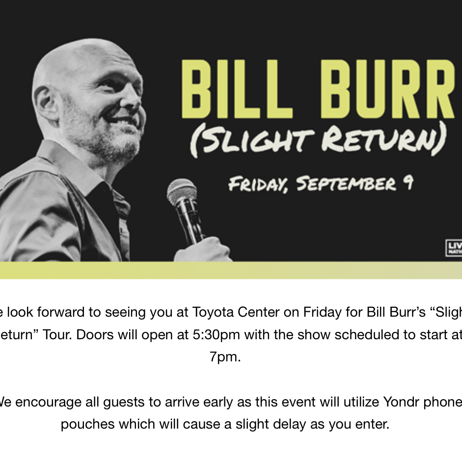 Bill Burr Concert & Tour History (Updated for 2024) Concert Archives