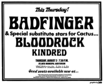 Badfinger / Bloodrock / Kindred on Aug 3, 1972 [152-small]