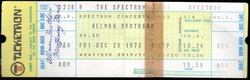 Appears to be two different tickets for the same concert taped together., ALLMAN BROTHERS  / James Montgomery Band on Dec 29, 1973 [039-small]
